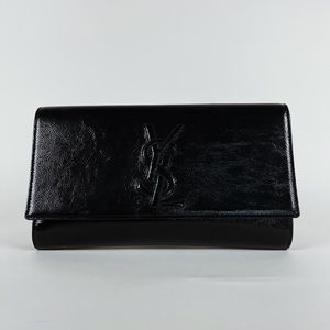 YSL Belle De Jour Leather Clutch - Large